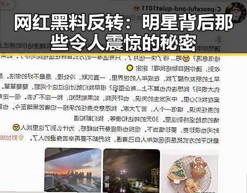 网红黑料反转：明星背后那些令人震惊的秘密
