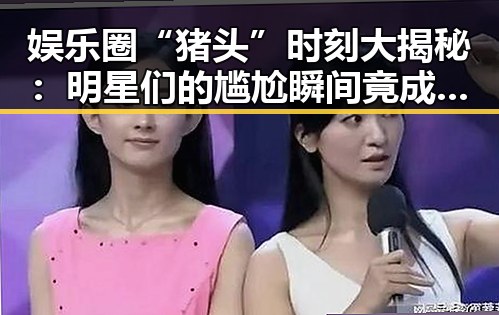 娱乐圈“猪头”时刻大揭秘：明星们的尴尬瞬间竟成话题🔥